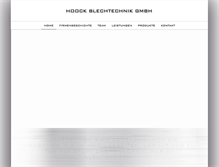 Tablet Screenshot of hoock-blechtechnik.de